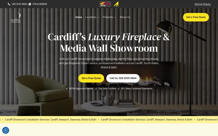 Supply My Fire website screenshot